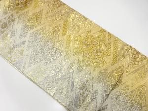 佐賀錦変わり松皮菱に花模様織出し袋帯